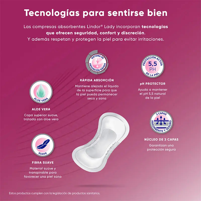 Lindor Lady Pad Normal 3 kvapky