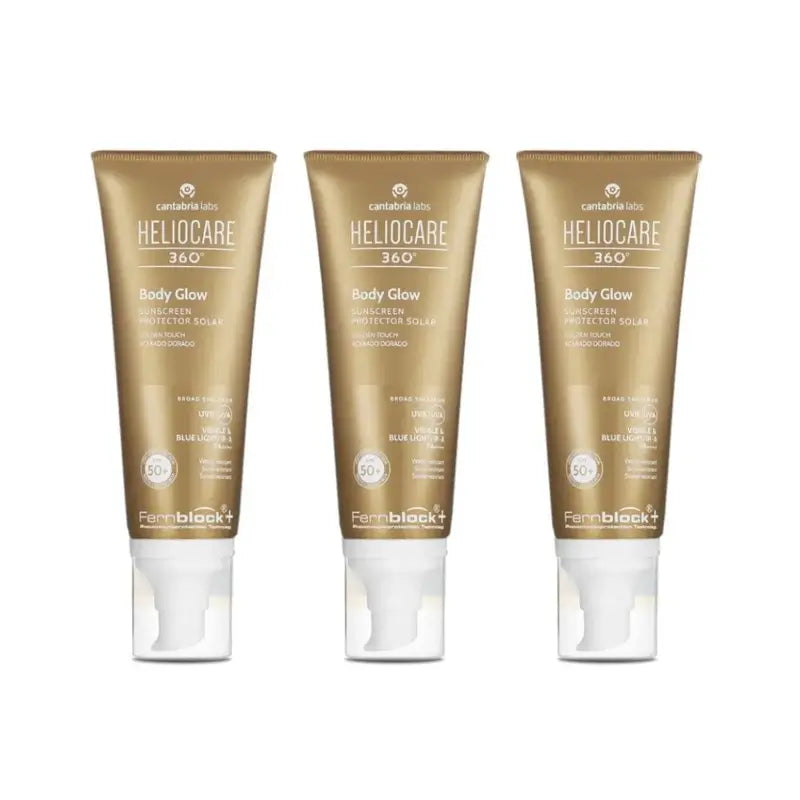 Heliocare 360º Body Glow, 3 × 100 ml 
