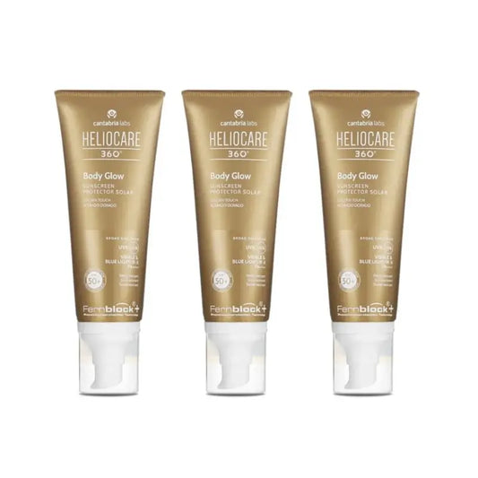 Heliocare 360º Body Glow, 3 × 100 ml 