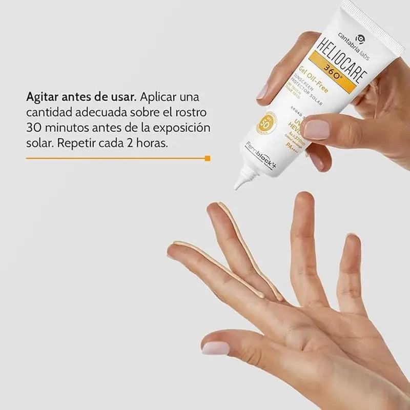 Heliocare 360º bezolejový opaľovací gél na tvár SPF 50+, 50 ml