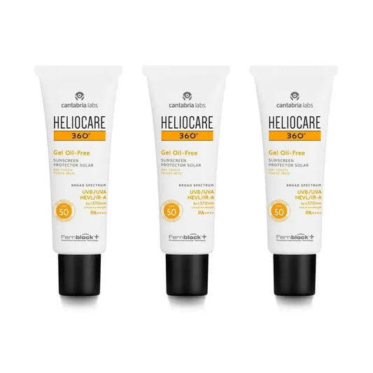 Heliocare 360º gél bez obsahu oleja SPF 50+, 3 × 50 ml 