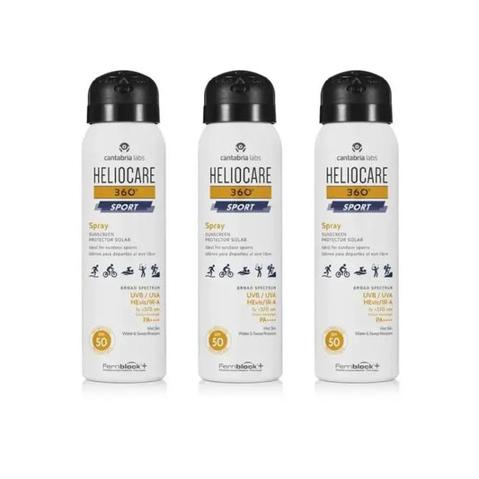 Heliocare 360º Sport Spray SPF 50, 3 × 100 ml 