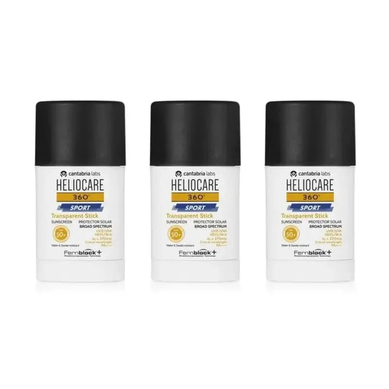 Heliocare 360º Sport Stick SPF 50+, 3 × 25 g 