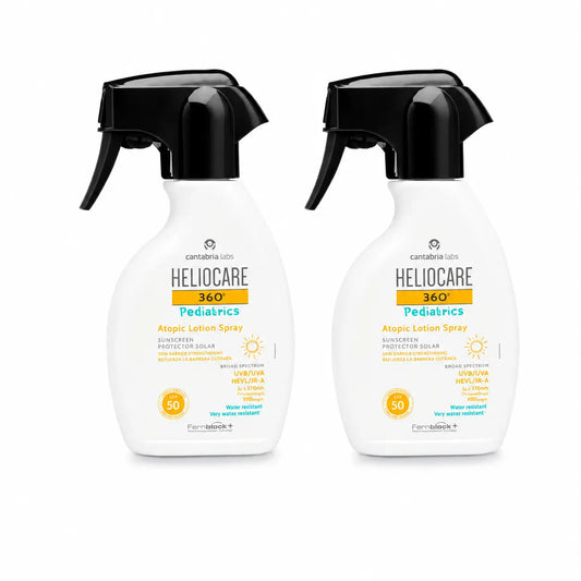 Heliocare Duplo 360° Pediatrics Atopic Lotion Spray SPF 50, 2 x 250 ml