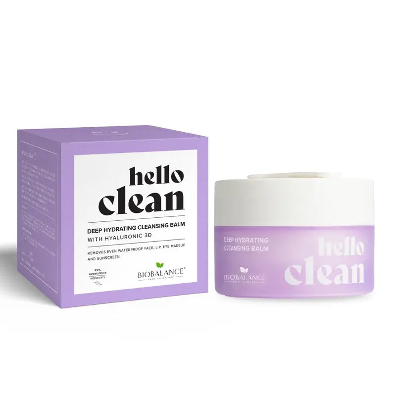 Hello Clean Bio Balance Hĺbkovo hydratačný čistiaci balzam s 3D kyselinou hyalurónovou, 100 ml