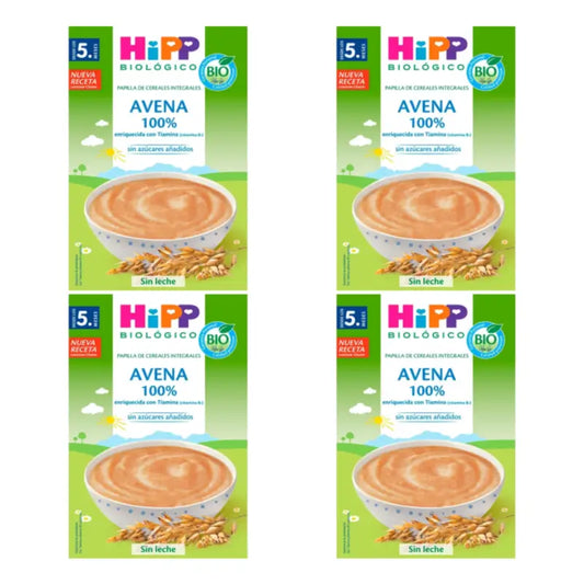 Hipp 100 % ovsená kaša z bio obilnín, balenie 4 x 200 gramov
