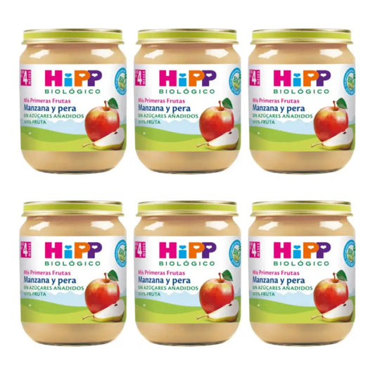 Hipp Bio – jablkovo-hruškové pyré, balenie 6 x 125 g