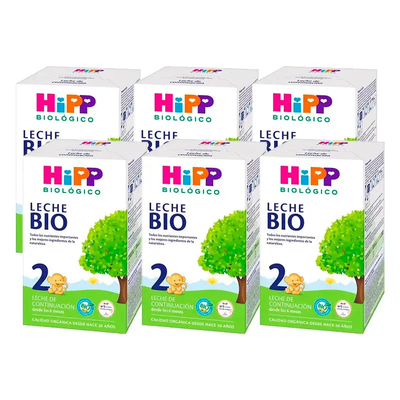 Hipp Milk 2 Bio, Pack 6 x 600 g
