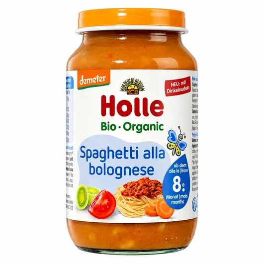 Holle – detská výživka „Špagety s boloňskou omáčkou“ – od 220 g, Demeter