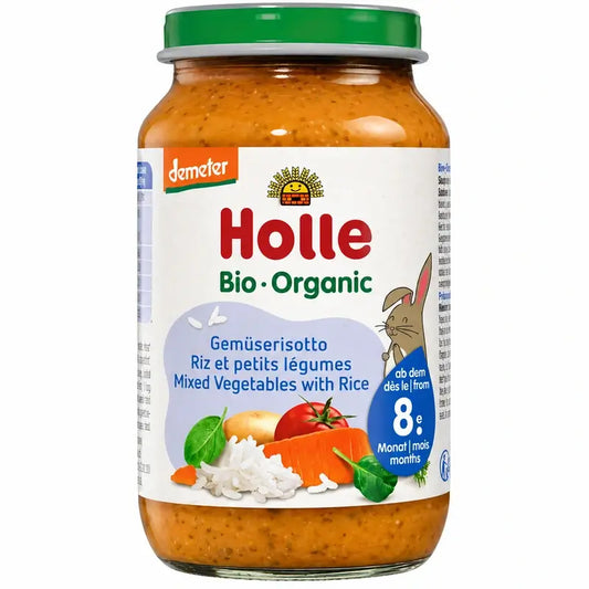 Holle – detská výživka: Zelenina s ryžou, od 8 mesiacov, 220 g, Demeter