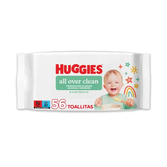 Huggies All Over Clean vlhčené utierky, 56 kusov
