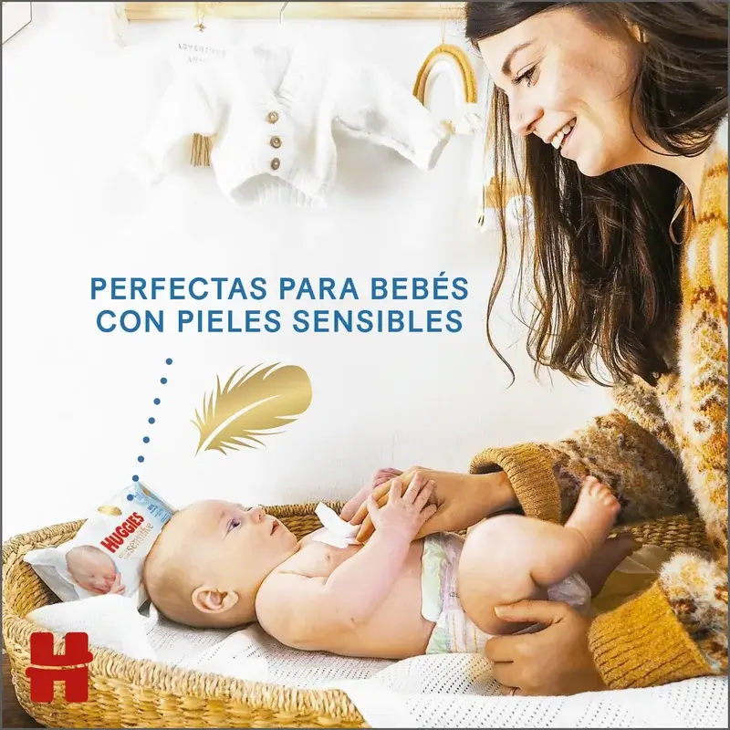 Huggies Extra Care Sensitive vlhčené utierky, 144 kusov