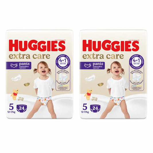 Huggies Extra Care veľkosť 5 (12–17 kg) detské plienky typu nohavičky s motívom Disney, 24 kusov, balenie po 2