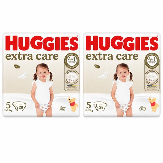 Huggies Extra Care veľkosť 5 (11–25 kg) detské plienky s motívom Disney, 28 kusov, balenie po 2