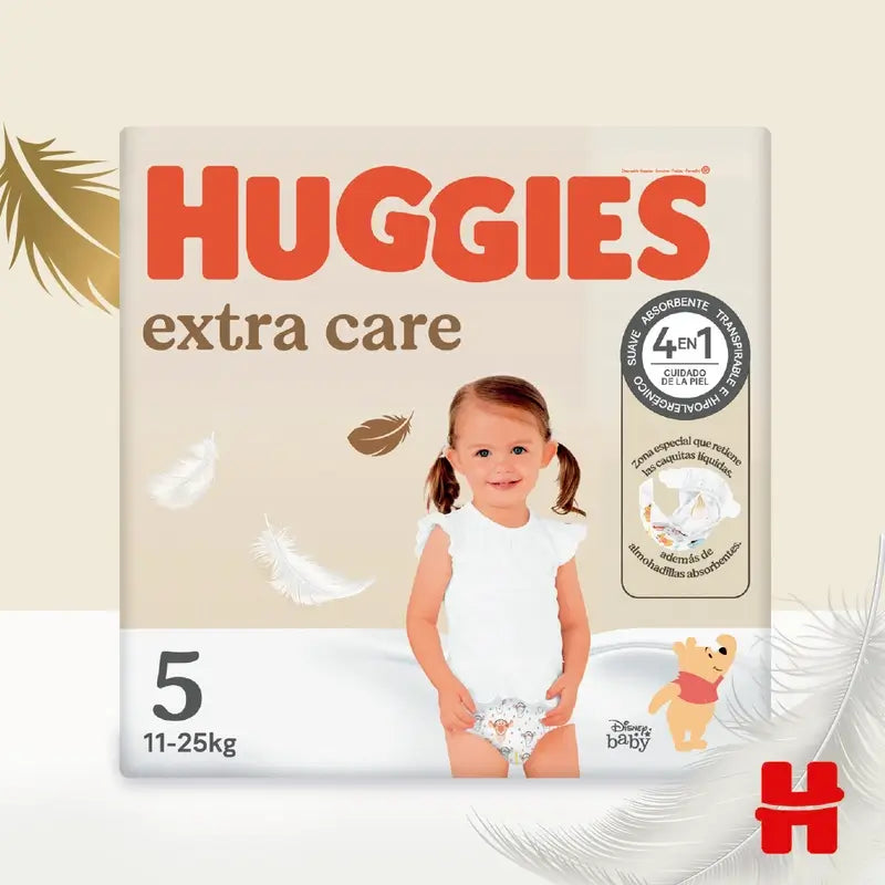 Huggies Extra Care veľkosť 5 (11–25 kg) detské plienky s motívom Disney, 66 kusov
