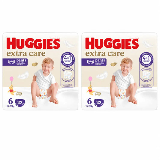 Huggies Extra Care veľkosť 6 (15–25 kg) detské plienky s nohavičkami Disney, 22 kusov, balenie po 2