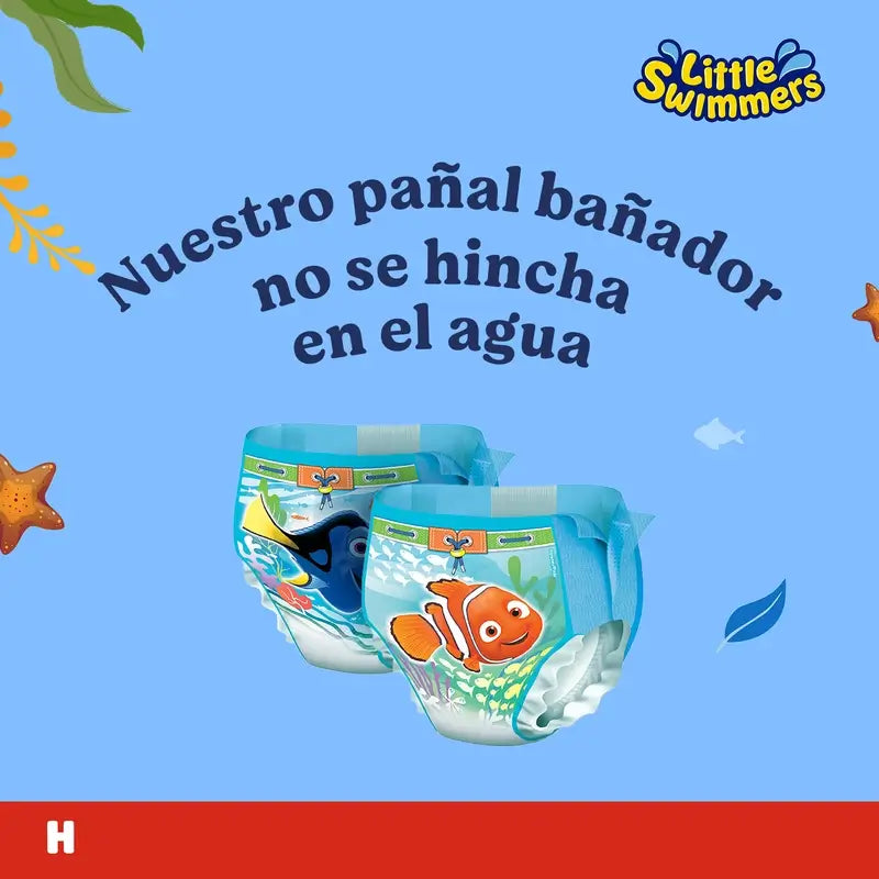 Huggies Little Swimmers veľkosť 2–3 (3 – 8 kg), plavecké plienky, 12 kusov