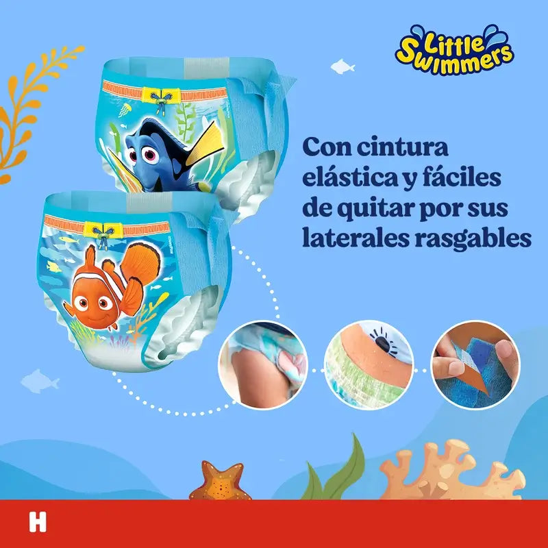 Huggies Little Swimmers veľkosť 2–3 (3 – 8 kg), plavecké plienky, 12 kusov