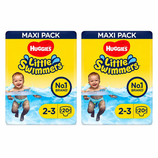 Huggies Little Swimmers veľkosť 2–3 (3 – 8 kg), plavecké plienky, 20 kusov, balenie po 2