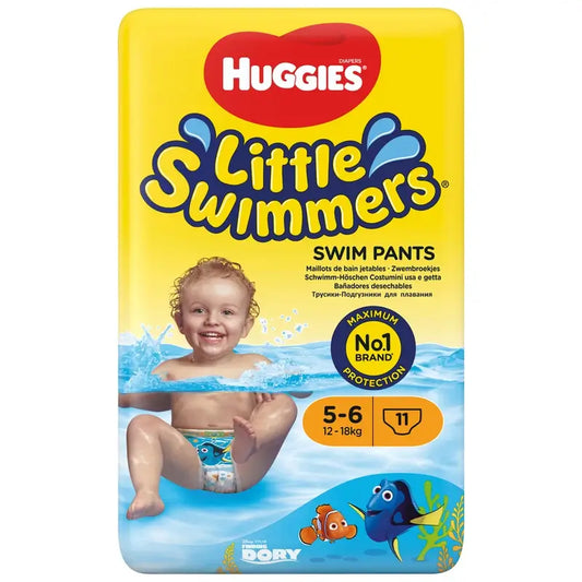 Huggies Little Swimmers veľkosť 5–6 (12–18 kg), plavecké plienky, 11 kusov