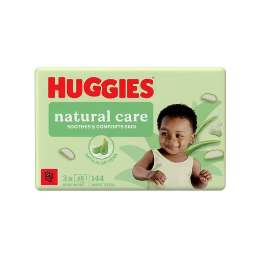 Vlhčené utierky Huggies Natural Care, 144 kusov