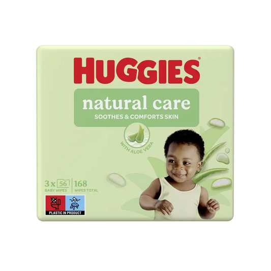 Vlhčené utierky Huggies Natural Care, 168 kusov