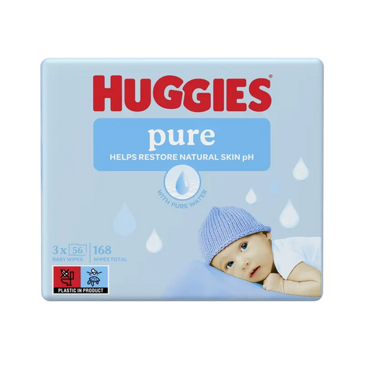 Vlhčené utierky Huggies Pure, 168 kusov