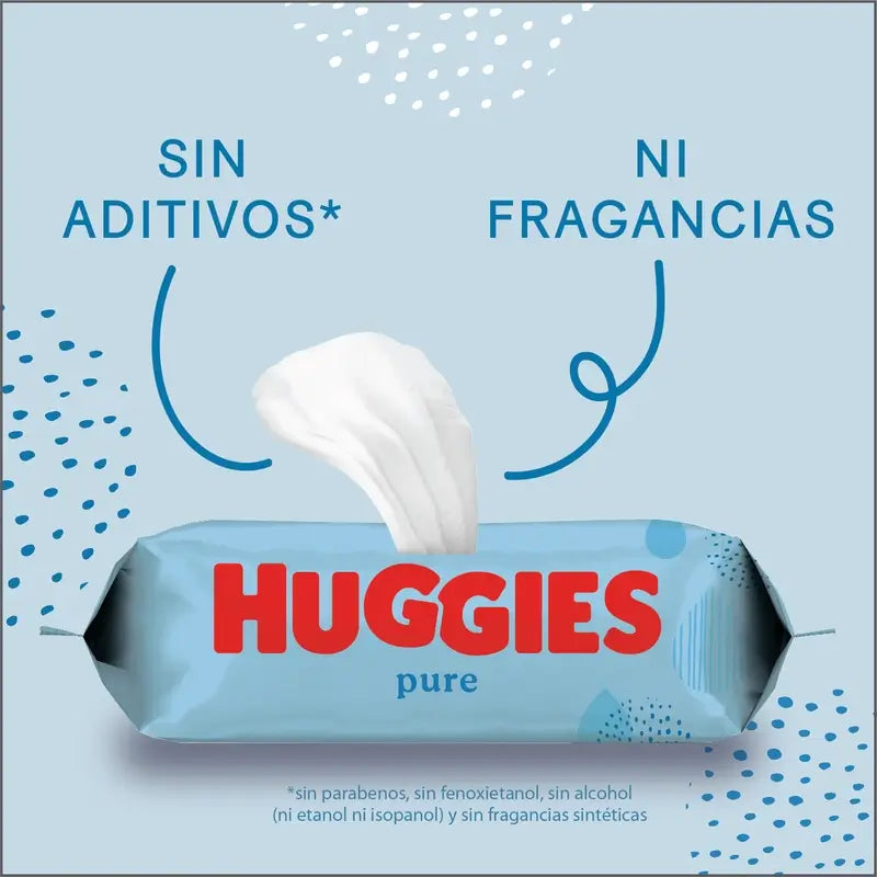 Vlhčené utierky Huggies Pure, 168 kusov