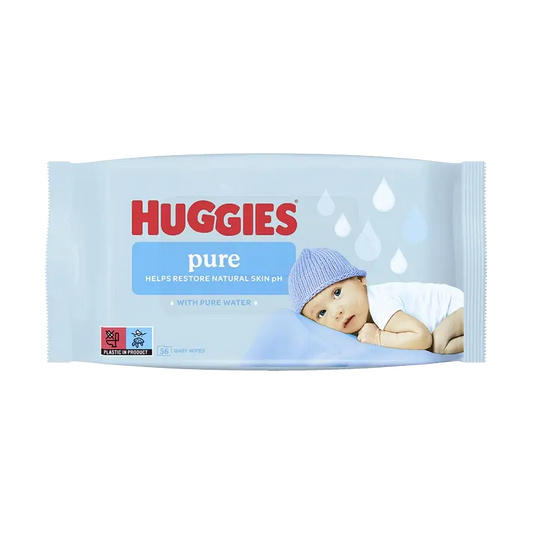 Vlhčené utierky Huggies Pure, 56 kusov