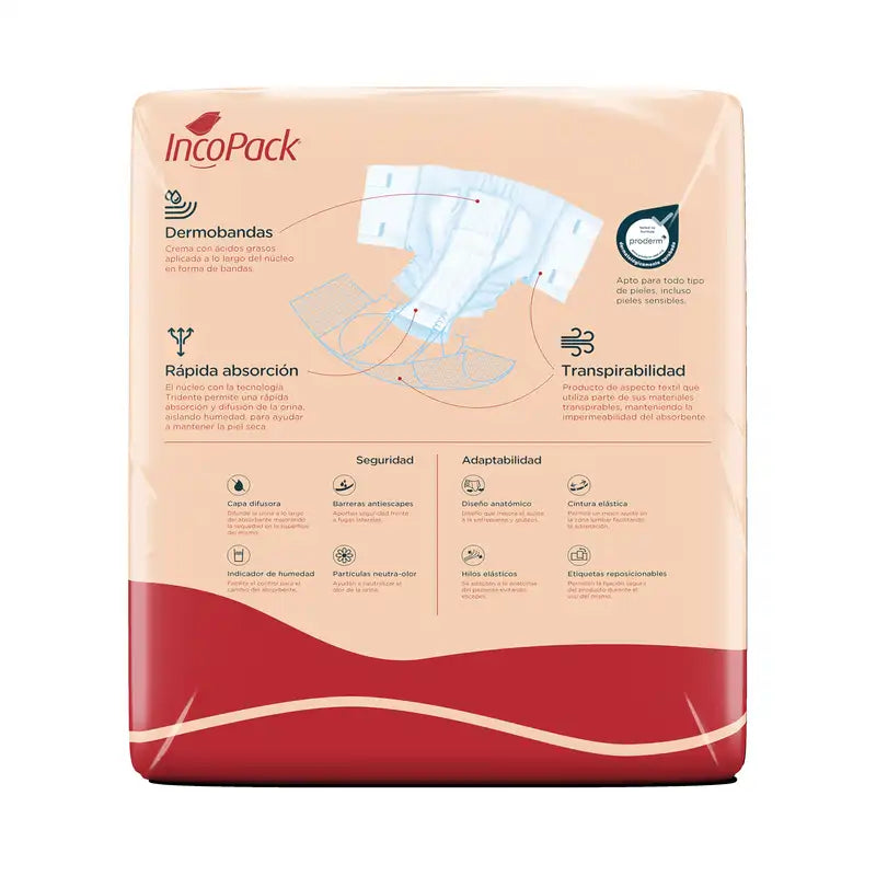 Incopack Anatomické elastické plienky Super Night, veľkosť L, 80 kusov