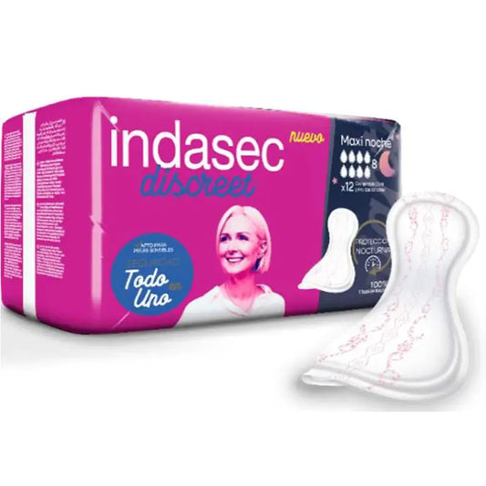 Indasec Discreet Maxinoche, 12 kusov
