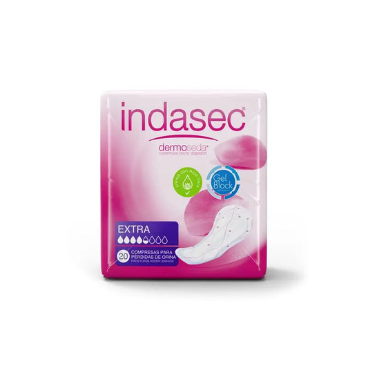 Indasec Dermoseda vložky na inkontinenciu Extra, 20 kusov