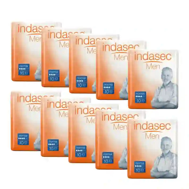 Indasec Men – Pánska vložka, bežná, 10 × 10 kusov 