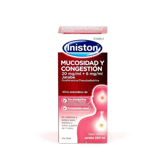 Iniston na hlien a upchatý nos 20 mg/ml + 6 mg/ml sirup, 200 ml