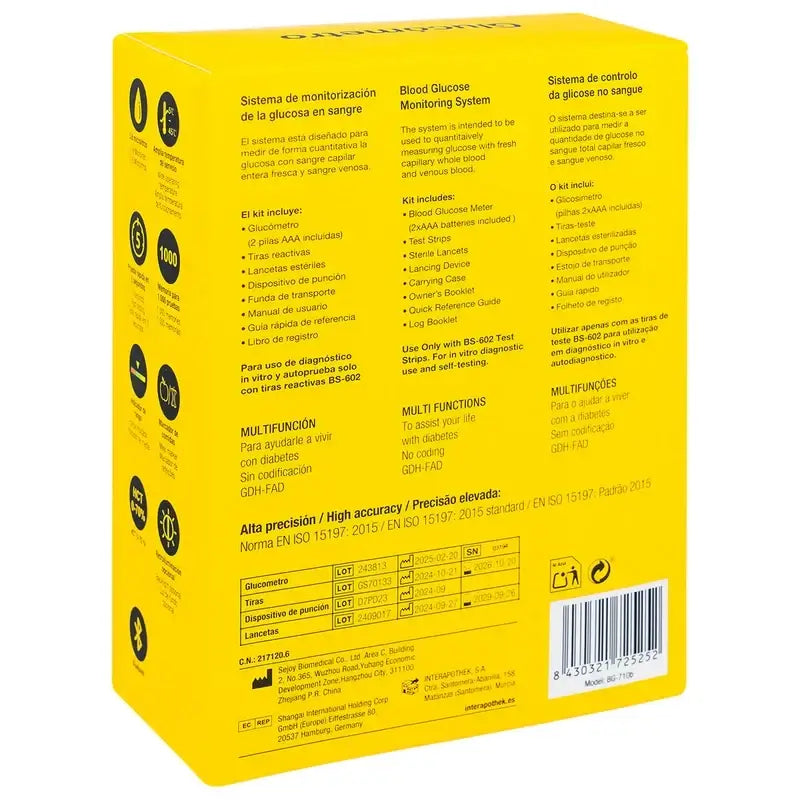 Interapothek Glucometro Bg-710B, 1 ks