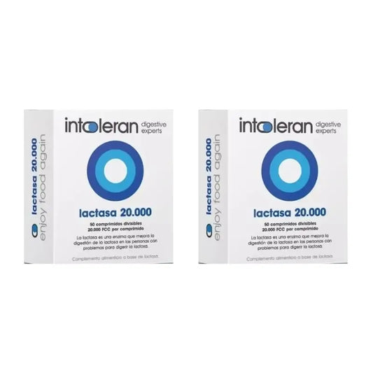 Lactase Intolerance 20000 – výživový doplnok, 2 x 50 tabliet 