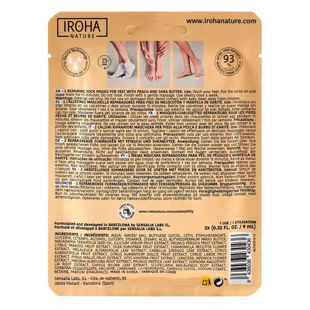 Iroha Nature Telové ponožky – regeneračná maska, 20 ml
