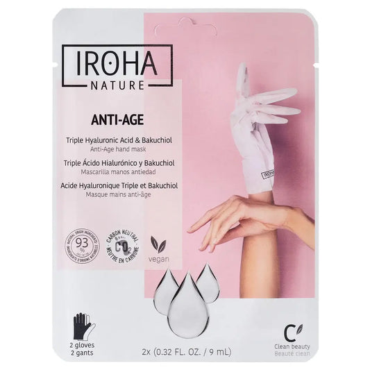 Iroha Nature Telové rukavice s peelingom proti starnutiu, 20 ml 