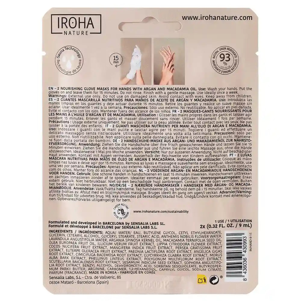 Iroha Nature – Výživná maska na ruky a telo, 20 ml 
