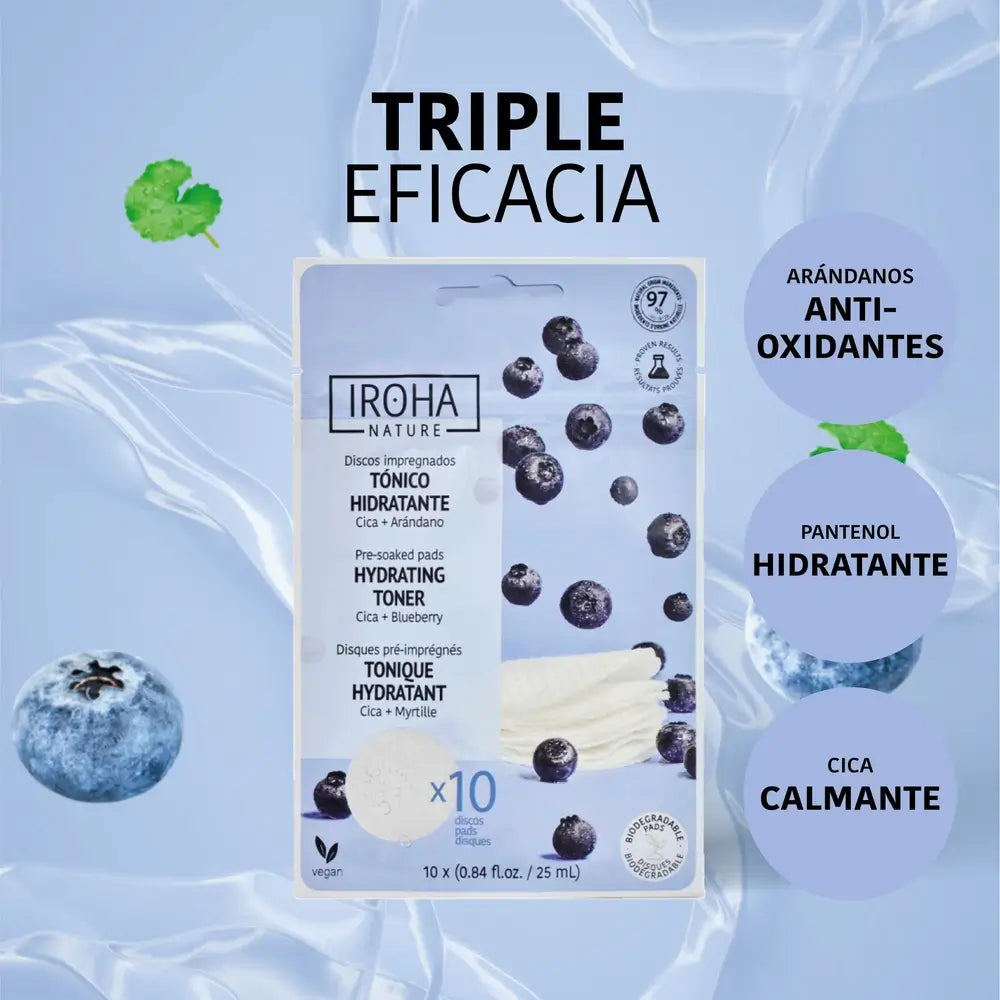 Iroha Nature Hydratačné tonizujúce tampóny, 10 ks