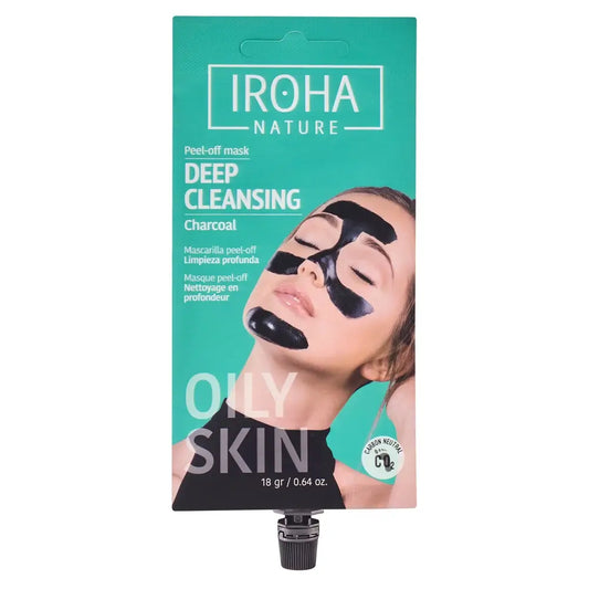 Iroha Nature Peel-off maska na hlboké čistenie – uhlie, 18 g
