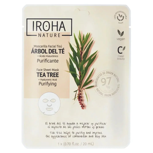 Iroha Nature Natural Extracts Čistiaca pleťová maska s čajovníkom, 20 ml 