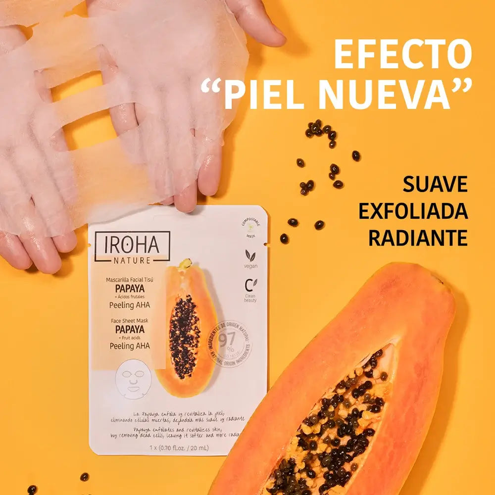 Iroha Nature Natural Extracts Pleťová maska s AHA peelingom, 20 ml 