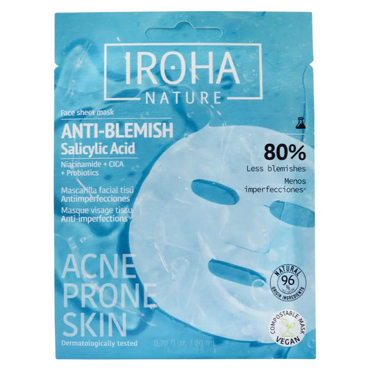 Iroha Nature Oily Skin – pleťová maska proti nedokonalostiam, 20 ml 