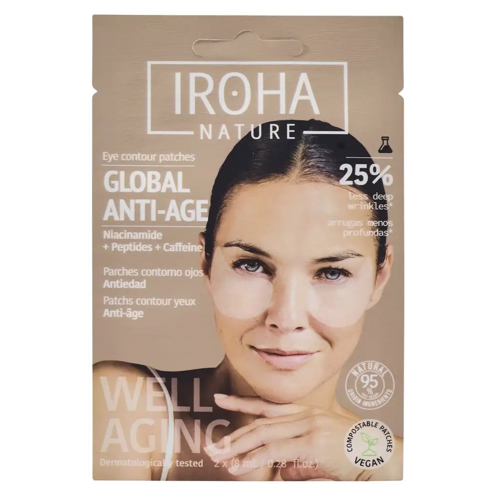 Iroha Nature Očné náplasti s komplexným protistarnúcim účinkom – niacinamid, 16 (2x8) ml