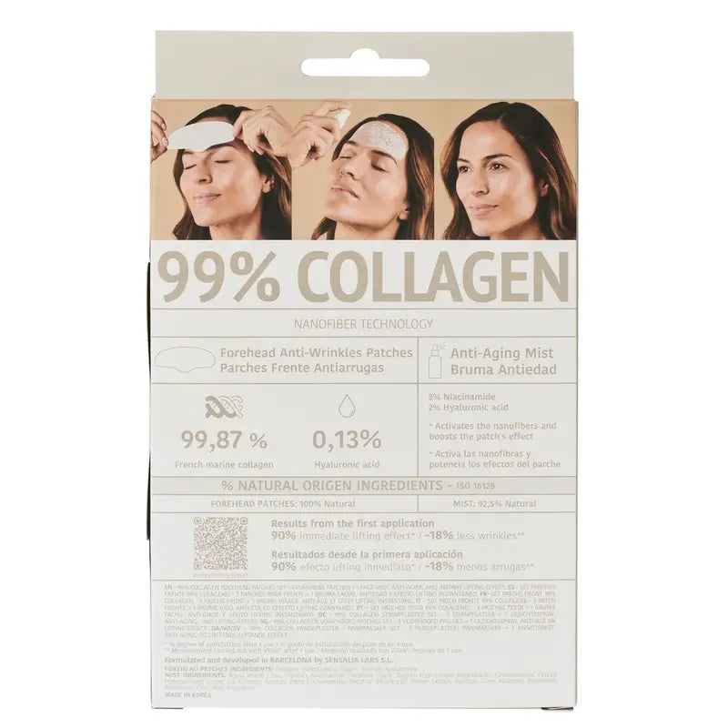 Iroha Nature Náplasti na čelo s 99 % kolagénom (3 ks + 1 sprej), 3 páry