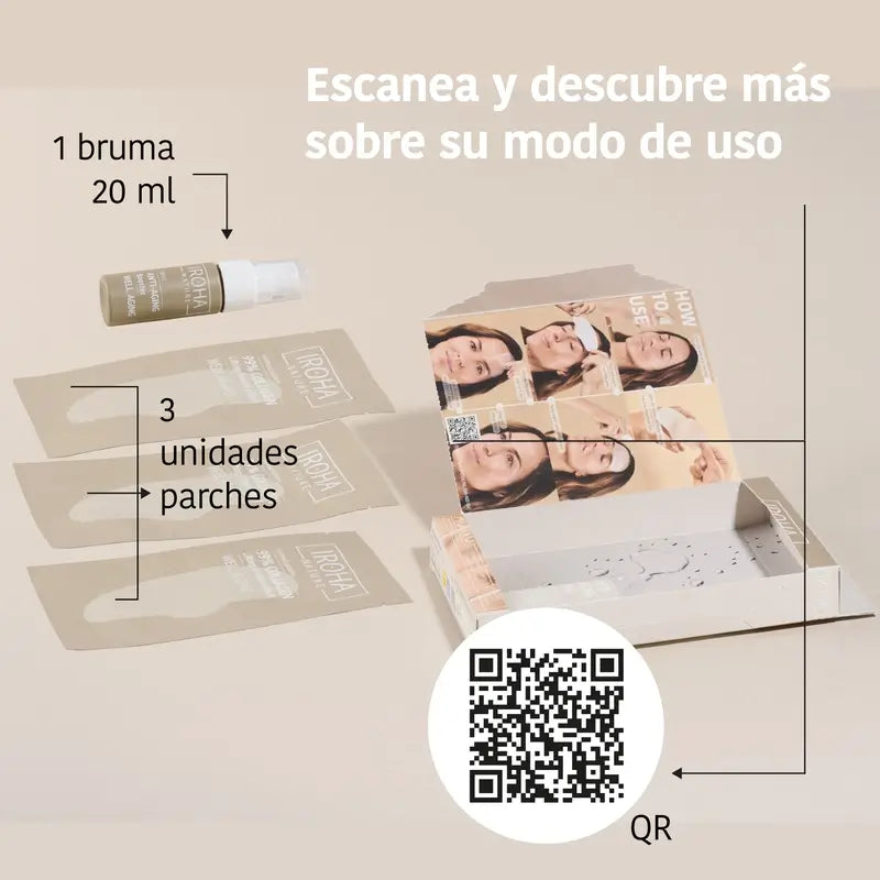 Iroha Nature Náplasti na čelo s 99 % kolagénom (3 ks + 1 sprej), 3 páry