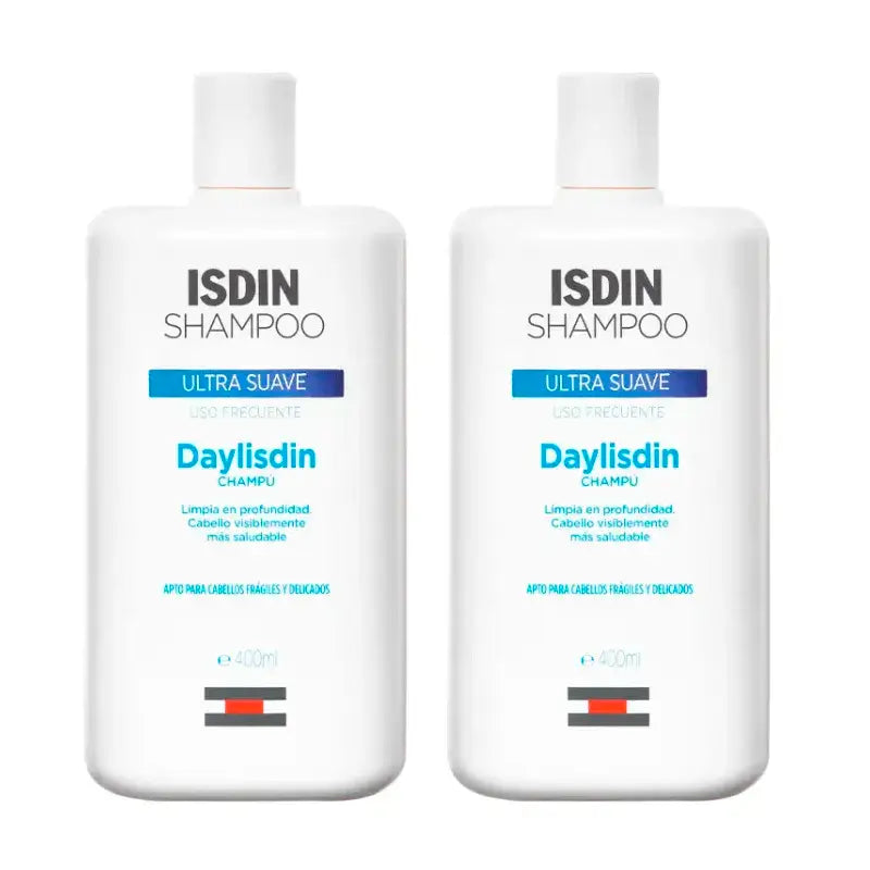 Isdin Daylisdin ultra jemný šampón, balenie 2 x 400 ml