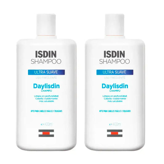 Isdin Daylisdin ultra jemný šampón, balenie 2 x 400 ml