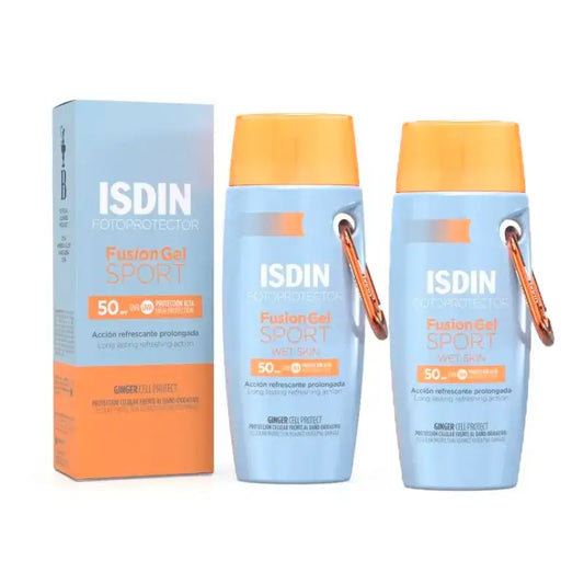 Isdin Fotoprotector Fusión Gel Sport SPF 50+, balenie 2 x 100 ml